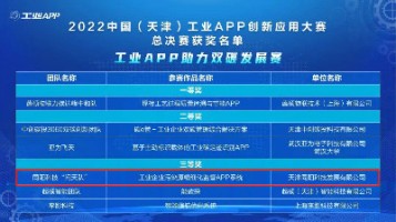 同陽科技榮獲工信部“2022中國（天津）工業(yè)APP創(chuàng)新應(yīng)用大賽”三等獎